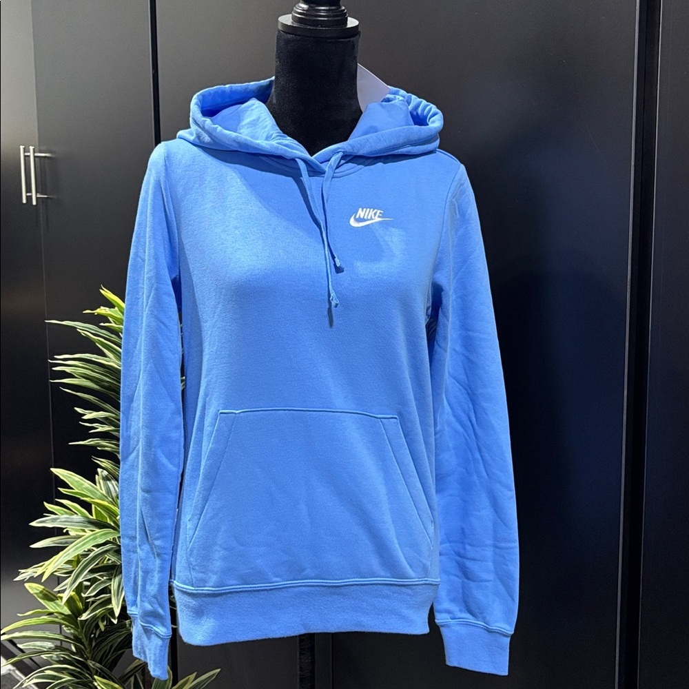 Nike Hoodie Fleece lined,pullover,embroidered logo chest/rib knit cuffs/waist